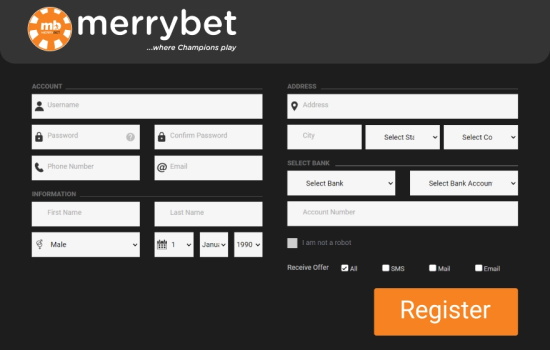 Advantages of Registering on MerryBet